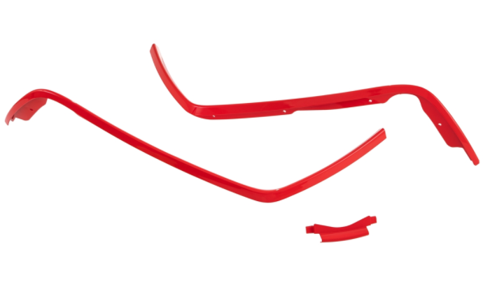 Mono slot buis beenschild rood voor Vespa Primavera/Sprint 50-150ccm