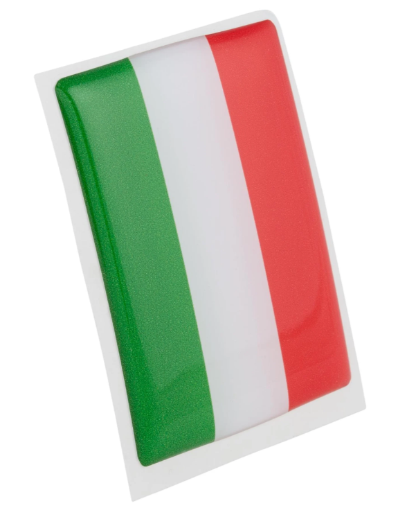 Vespa-embleem "Italië" 4-hoekig cascade, rood/groen/wit