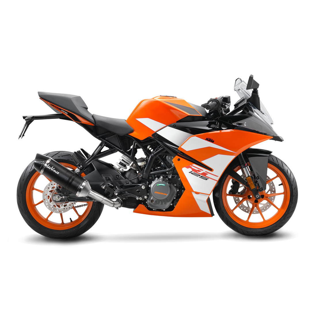 LeoVince uitlaatsysteem SBK LV One Evo 2, carbon, slip on voor KTM Duke / RC (Bj.17-19)