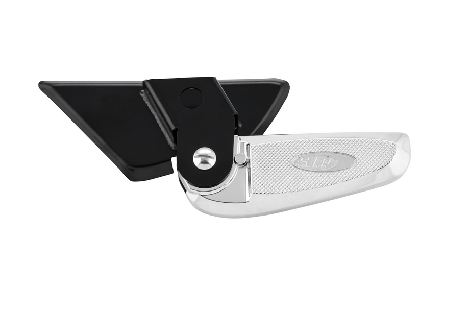 Voetsteunen rechts en links voor Vespa LX /LXV /S 50-150cc, zwart/chroom