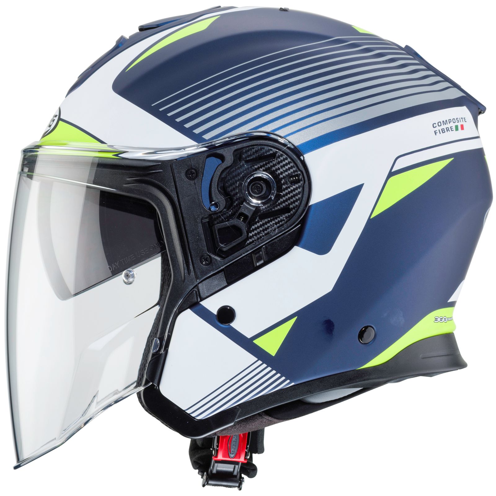 Caberg Helm Flyon Rio, mat-blauw/wit-fluo-geel