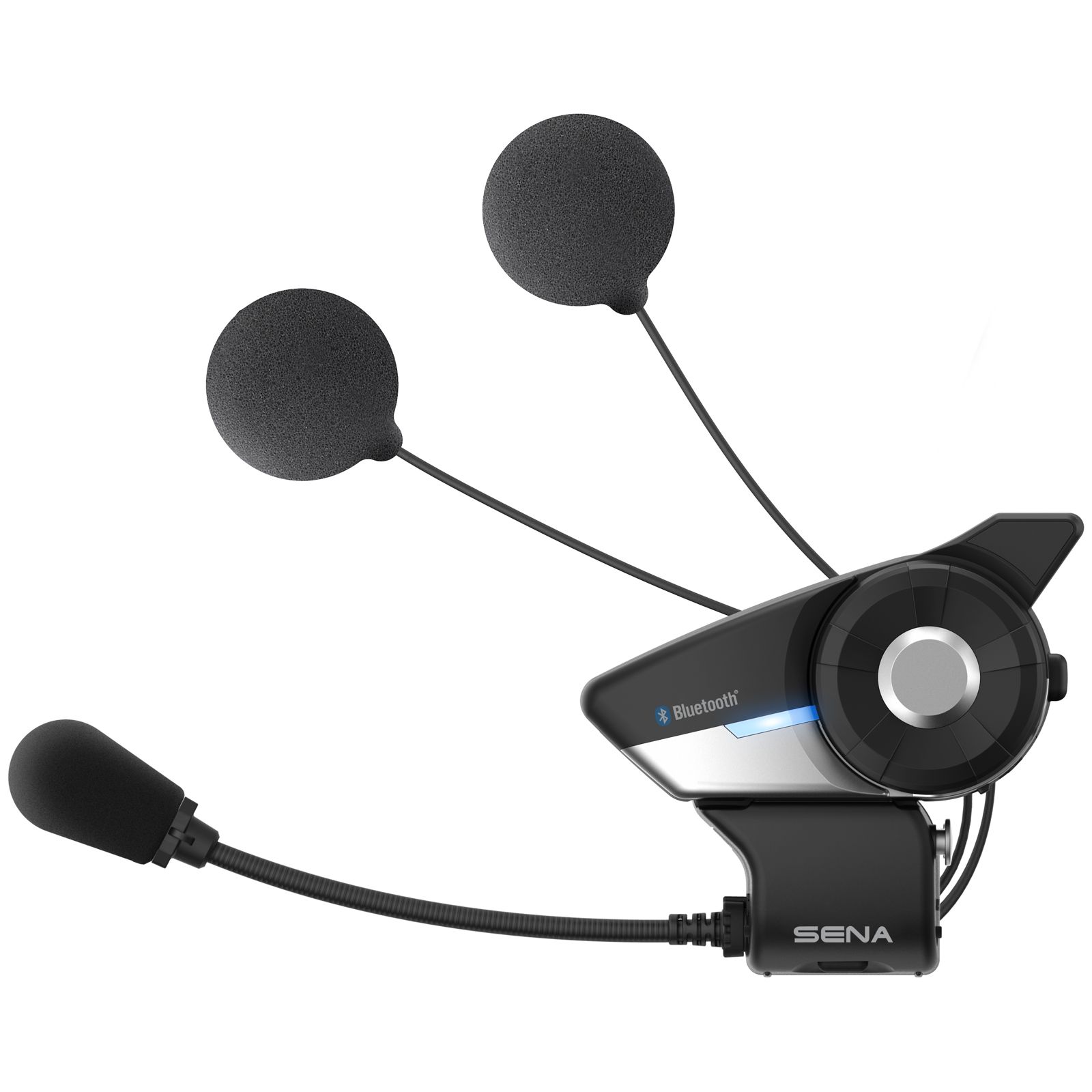 SENA 20S Evo enkele set incl. HD-luidspreker- Bluetooth-communicatiesysteem voor motorfietsen