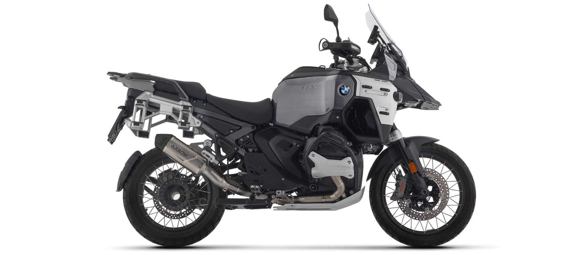 ARROW uitlaat INDY RACE EVO aluminium zilver voor BMW R 1300 GS /R 1300 R /R 1300 RS