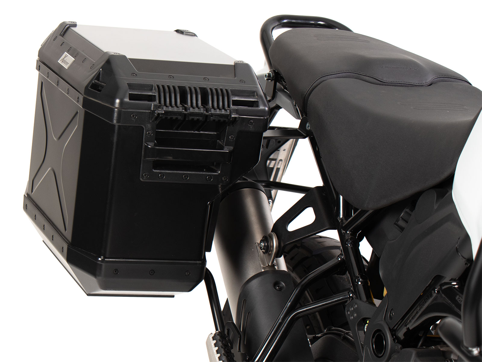 Kofferdrager set Cutout drager incl. kofferset Xplorer Cutout zwart voor Ducati DesertX (22-)