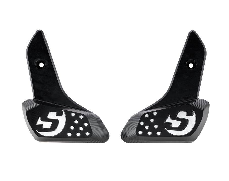 Voetsteunen rechts en links voor Vespa Primavera /Sprint 50-150cc 2T/4T AC, zwart