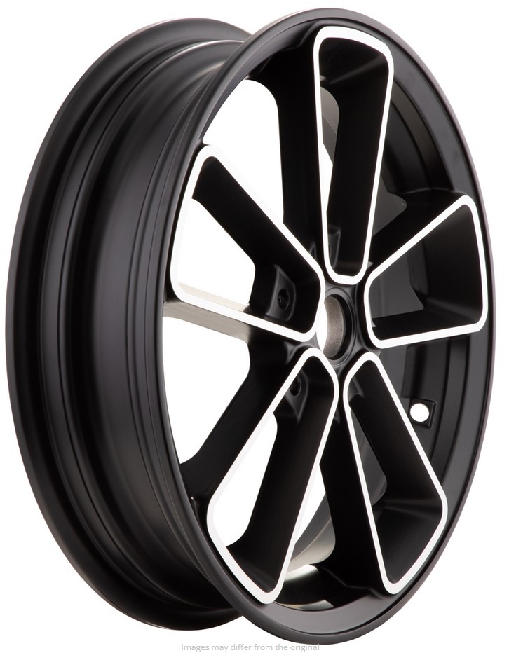 Velg voor/achter 13" voor Vespa GTS/GTS Super/GTV/GT 125-300cc, zwart met zilveren velg