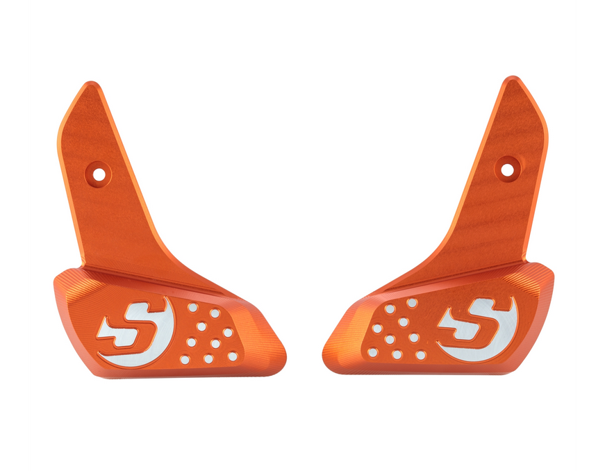 Voetsteunen rechts en links voor Vespa Primavera /Sprint 50-150ccm 2T/4T AC, mat oranje
