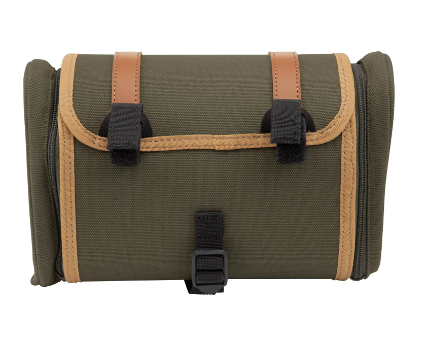 Tas "Classic" bagagedrager/sozihouder achter voor Vespa, canvas, olijfkleurig