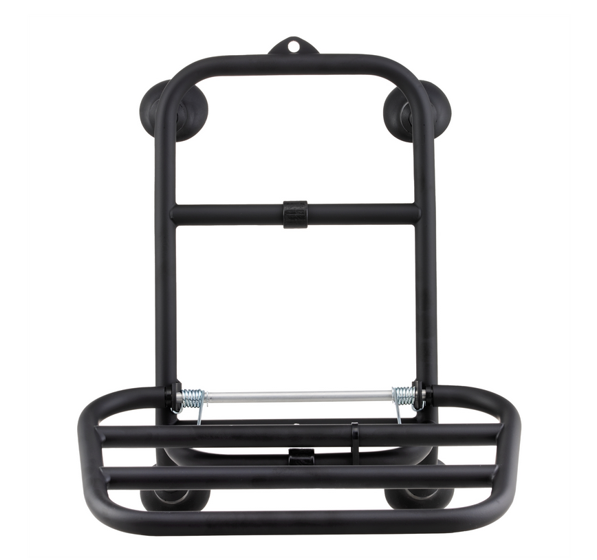 Bagagerek vooraan voor Vespa GTS /GTS Super HPE /GTV 125/300 ('19-), opvouwbaar, matzwart