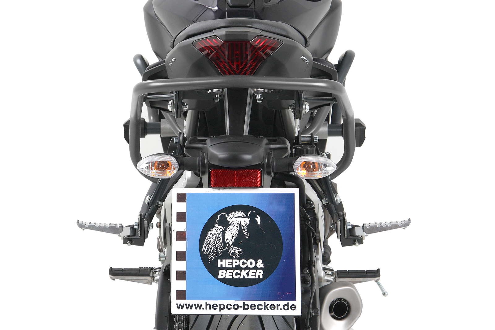 Achterbeschermer Lock it antraciet voor Yamaha MT-07 (My.14-17) Hepco & Becker