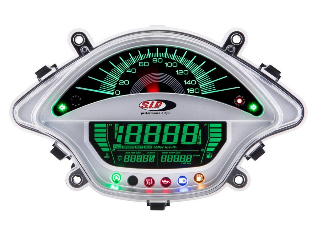 Toerenteller/snelheidsmeter voor Vespa GTS/GTS Super 300cc FL ('14-), zilver