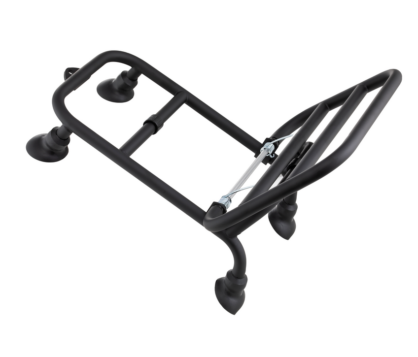 Bagagerek vooraan voor Vespa GTS /GTS Super HPE /GTV 125/300 ('19-), opvouwbaar, matzwart