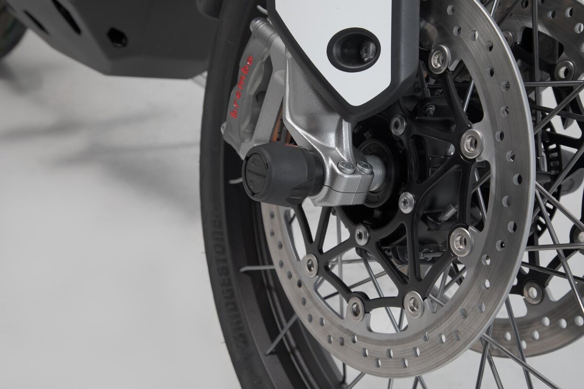 SW-Motech Crashpad kit voor vooras zwart voor Honda, Triumph, Yamaha modellen - SW Motech