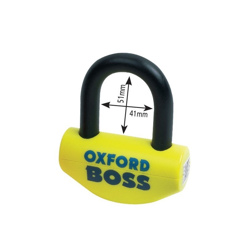 Oxford Boss 12,7mm remschijfslot geel