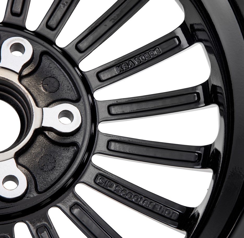 Velg voor/achter voor Vespa GTS/GTS Super/GTV/GT 60/GT/GT L 125-300ccm, zwart glanzend