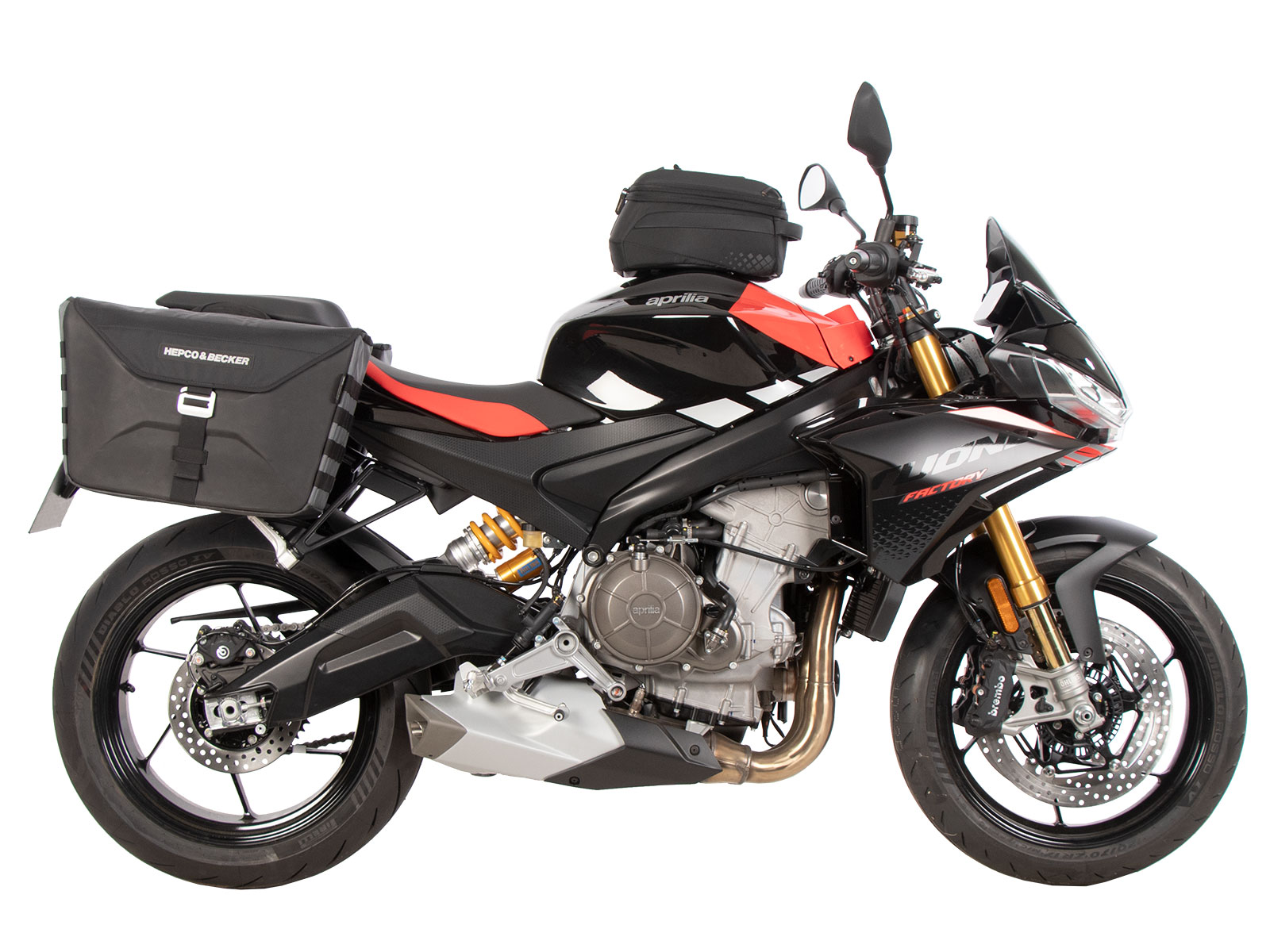 C-Bow zijdrager zwart voor Aprilia Tuono 660 Factory (2022-) Hepco & Becker