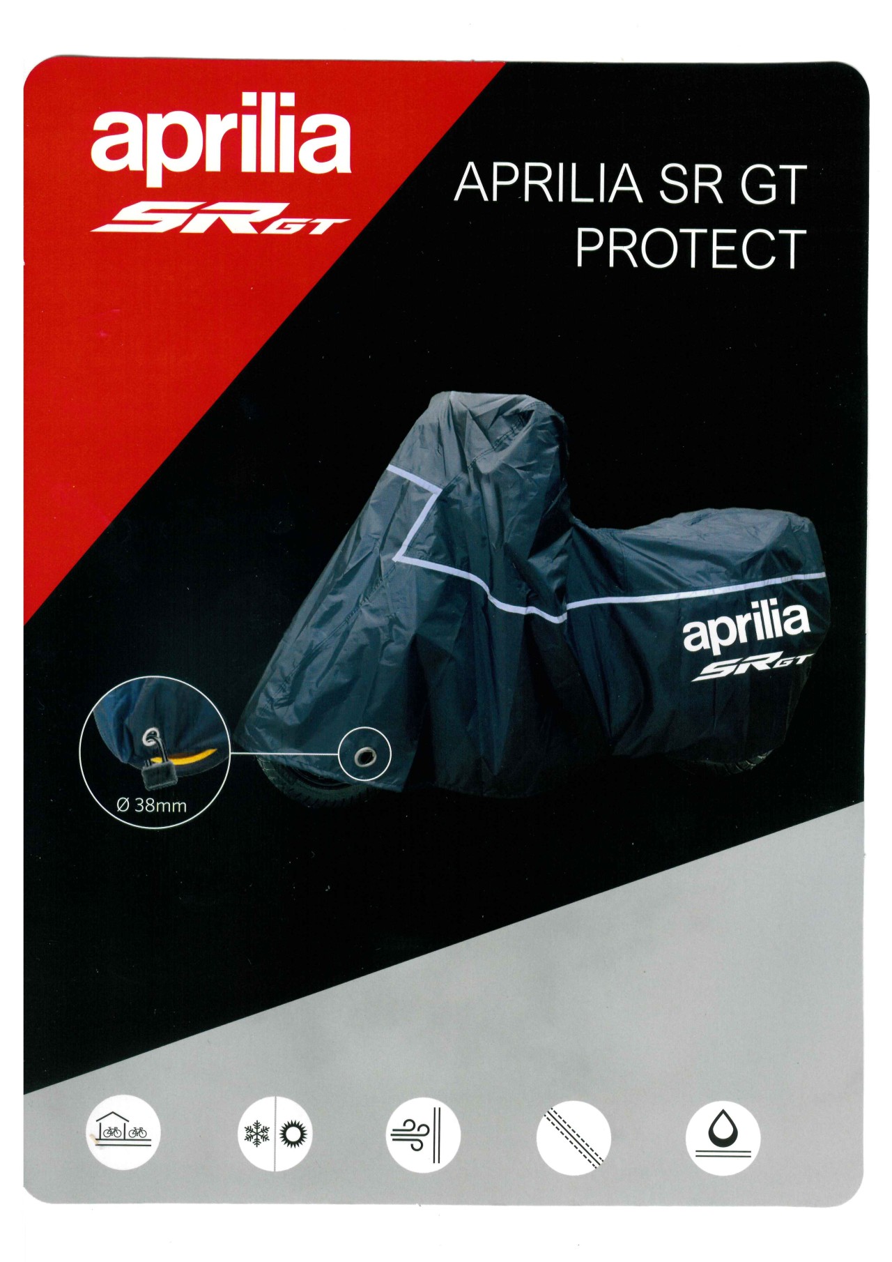 Inklapbare garage voor buiten voor Aprilia SR GT 125 / 200