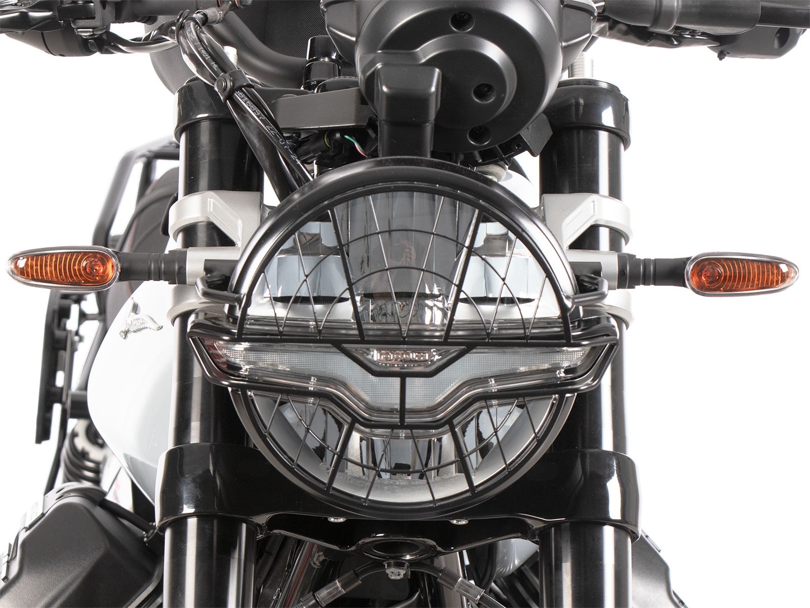 Lampbeschermer zwart voor Moto Guzzi V7 850 Sport (25- ) Hepco & Becker