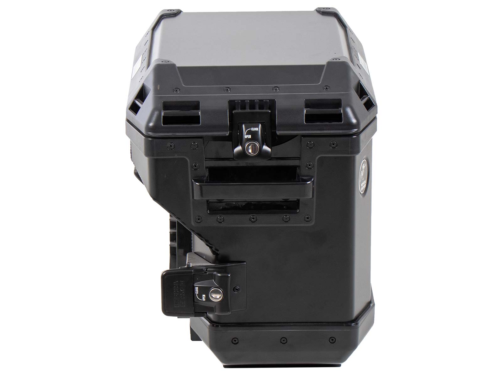 Zijkoffer aluminium Xplorer 37 Cutout (uitsparing voor uitlaat) rechts zwart Hepco & Becker