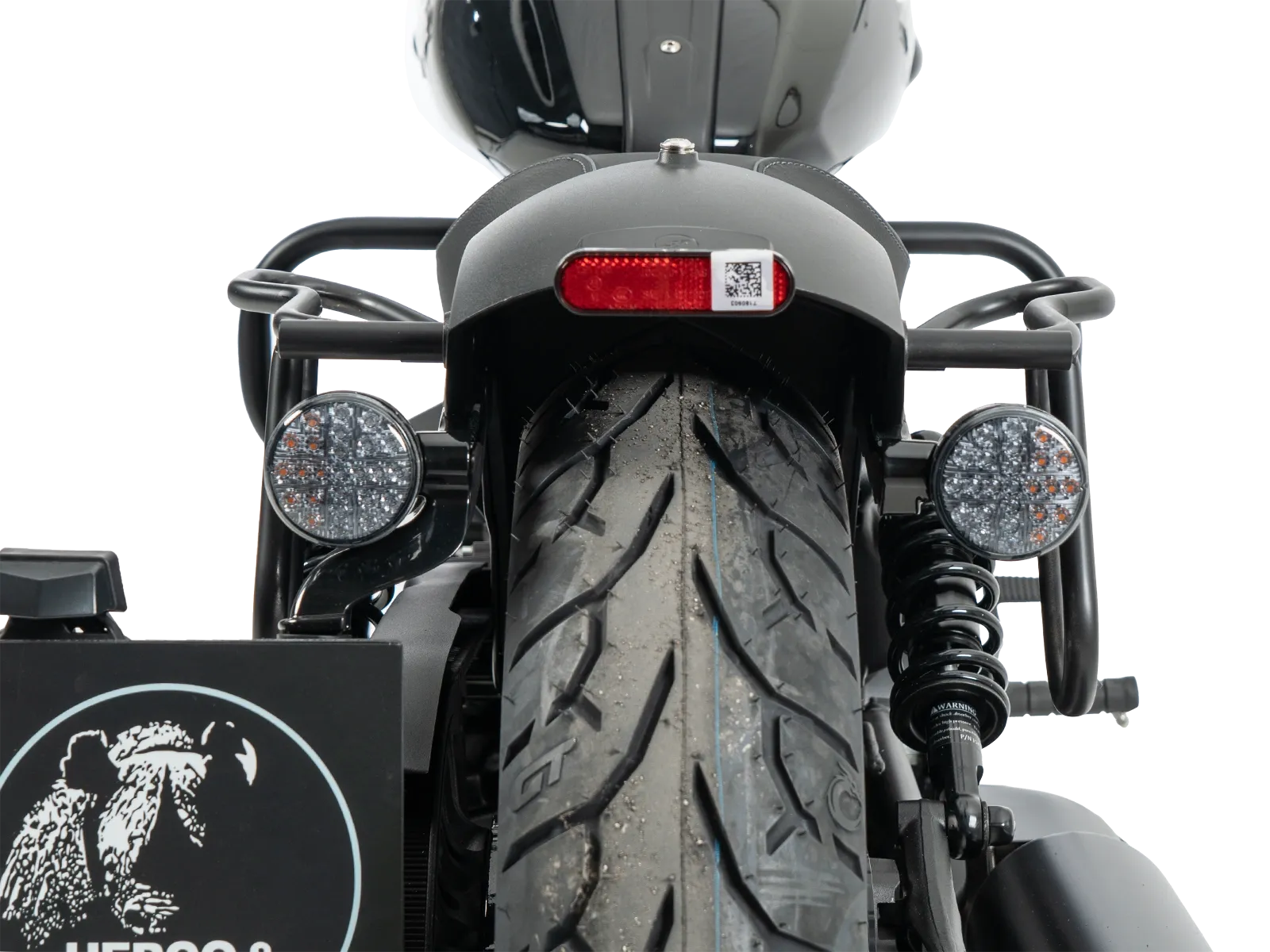 Leren tassenhouder uitsparing zwart voor Indian Scout Sixty Bobber (25-) Hepco & Becker