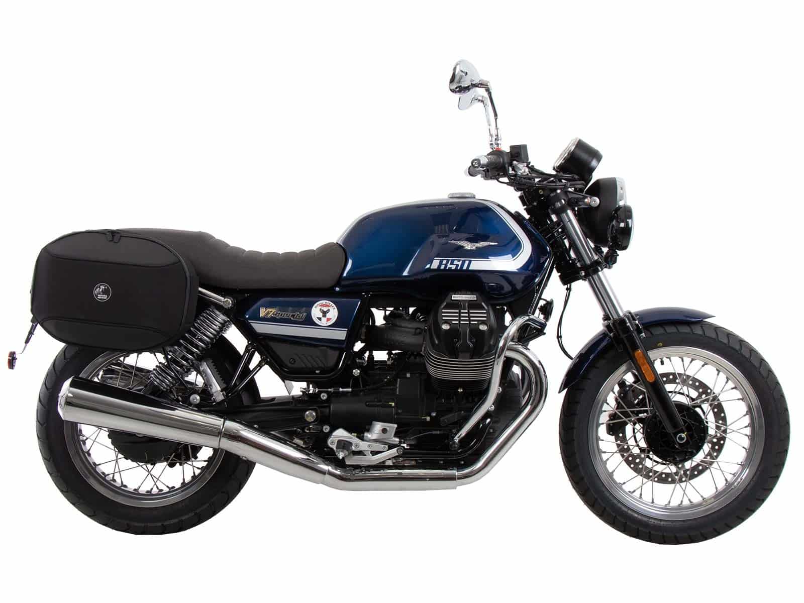 C-Bow zijdrager zwart voor Moto Guzzi V7 850 Special/Stone/Centenario (21-24) Hepco & Becker
