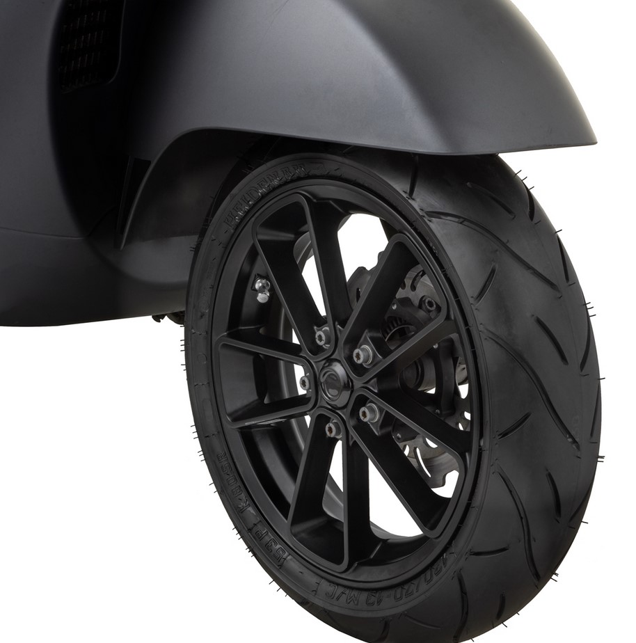 Velg voor/achter 12" voor Vespa GTS/GTS Super/GTV/GT 60/GT/GT L 125-300ccm, mat zwart