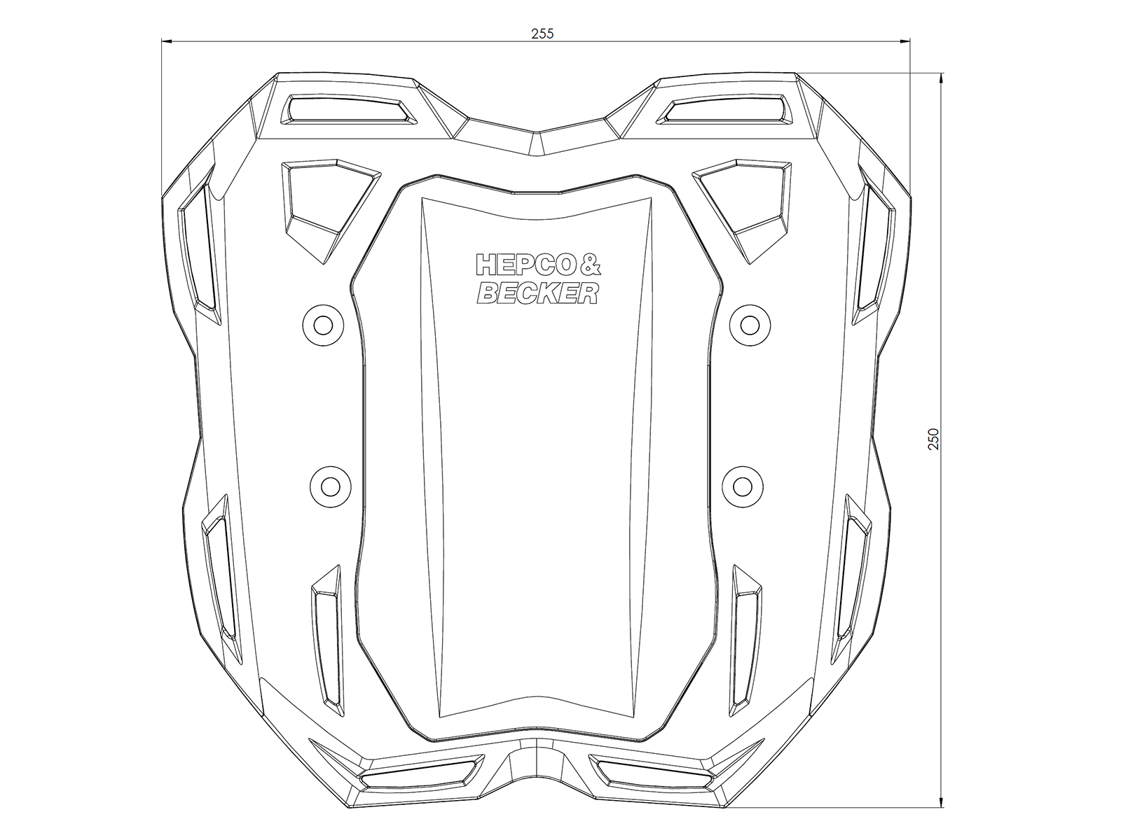 Smartrack achterdrager zwart voor Yamaha XSR 700 / Xtribute (16-21), Hepco & Becker