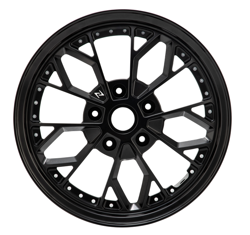 Velgkam 2 voor/achter 12" voor Vespa GTS/GTS Super/GTV/GT/946 125-300ccm, zwart glanzend