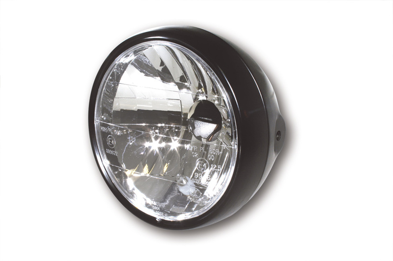 HIGHSIDER slimme 6 1/2 inch koplamp, zwarte metalen behuizing, met parkeerlicht, E-goedgekeurd (1pc)