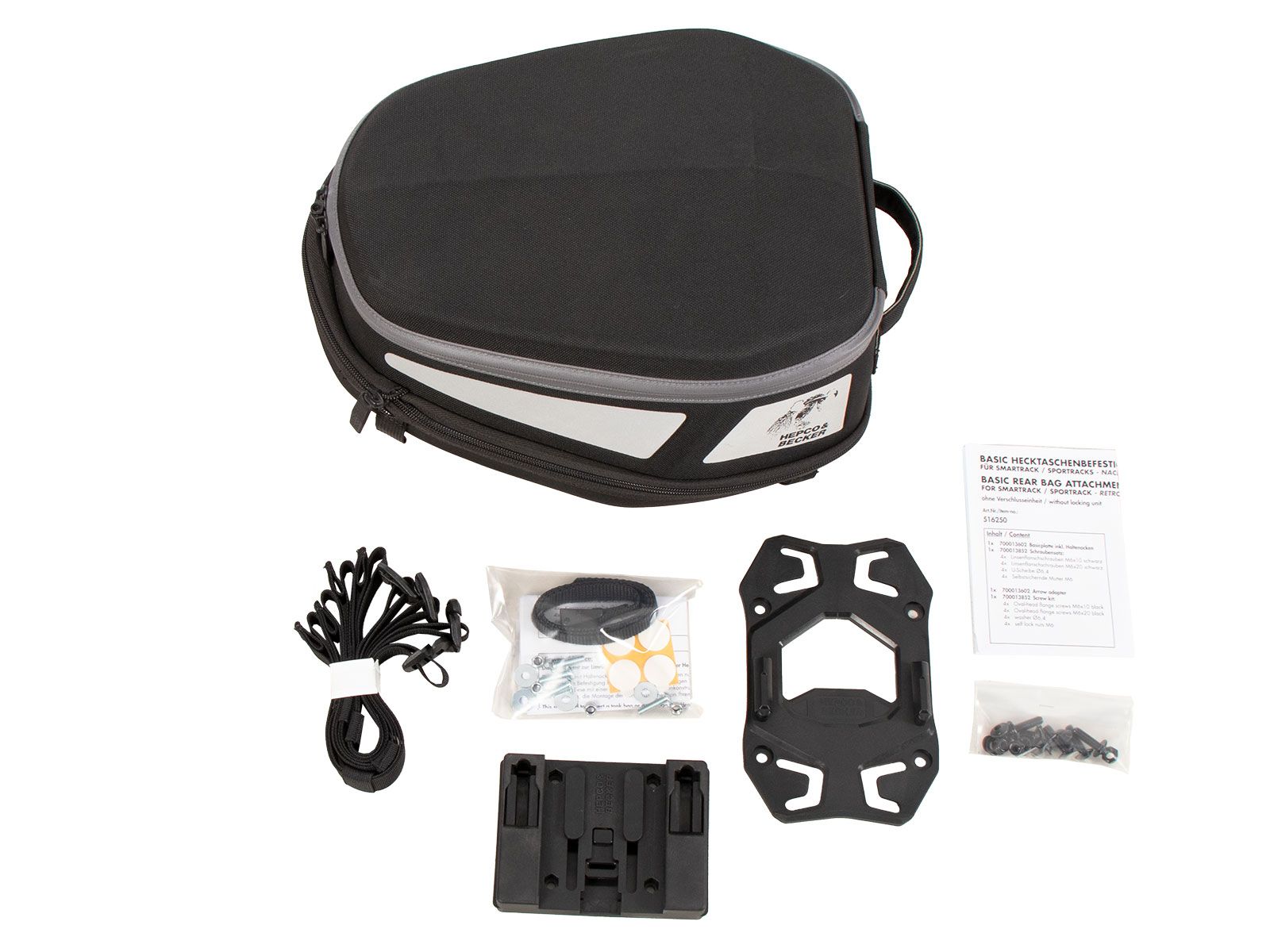 Royster Rearbag Sport achtertas zwart/grijs incl. Basisbevestiging Hepco & Becker