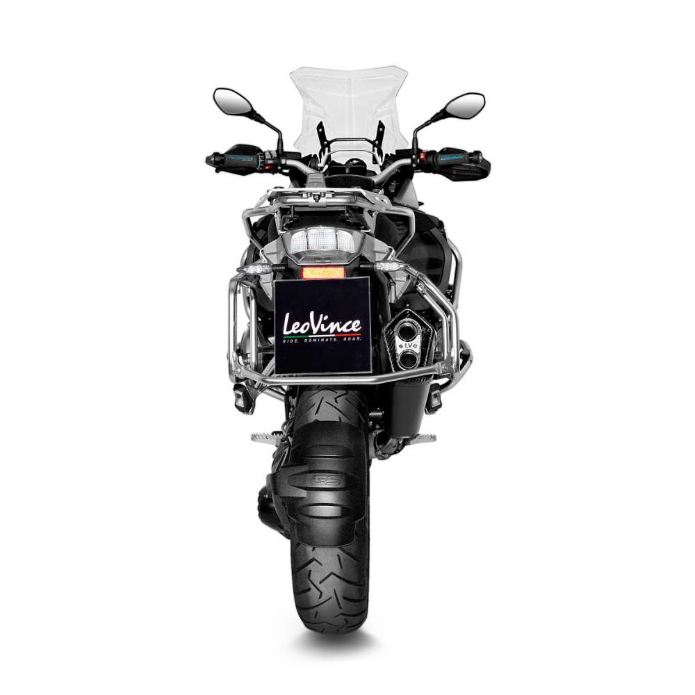 LeoVince uitlaatsysteem LV-12 voor BMW R 1200 /1250 GS /Adventure, zwart, slip on, E-certificaat