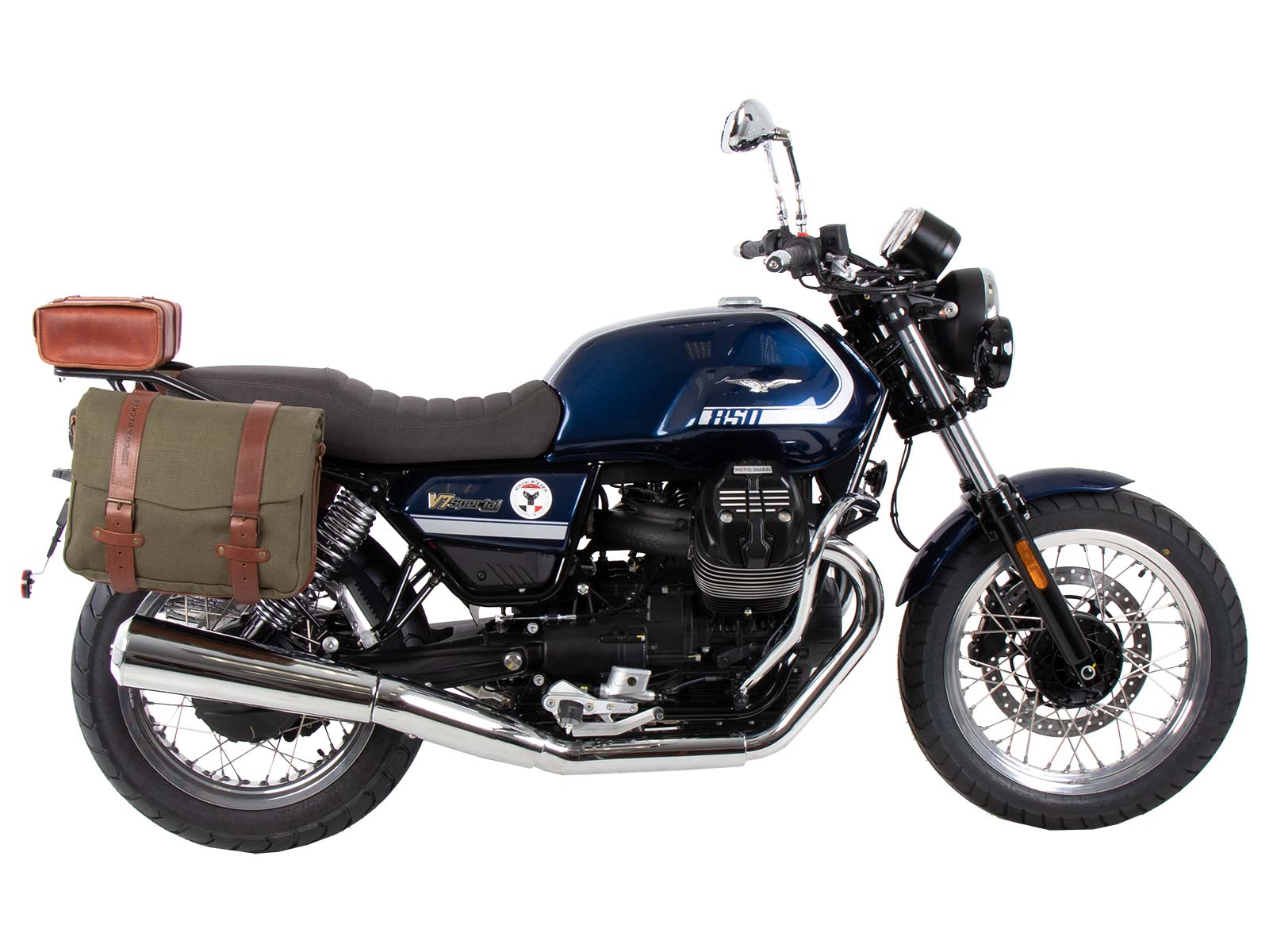 C-Bow zijdrager zwart voor Moto Guzzi V7 850 Special/Stone/Centenario (21-24) Hepco & Becker