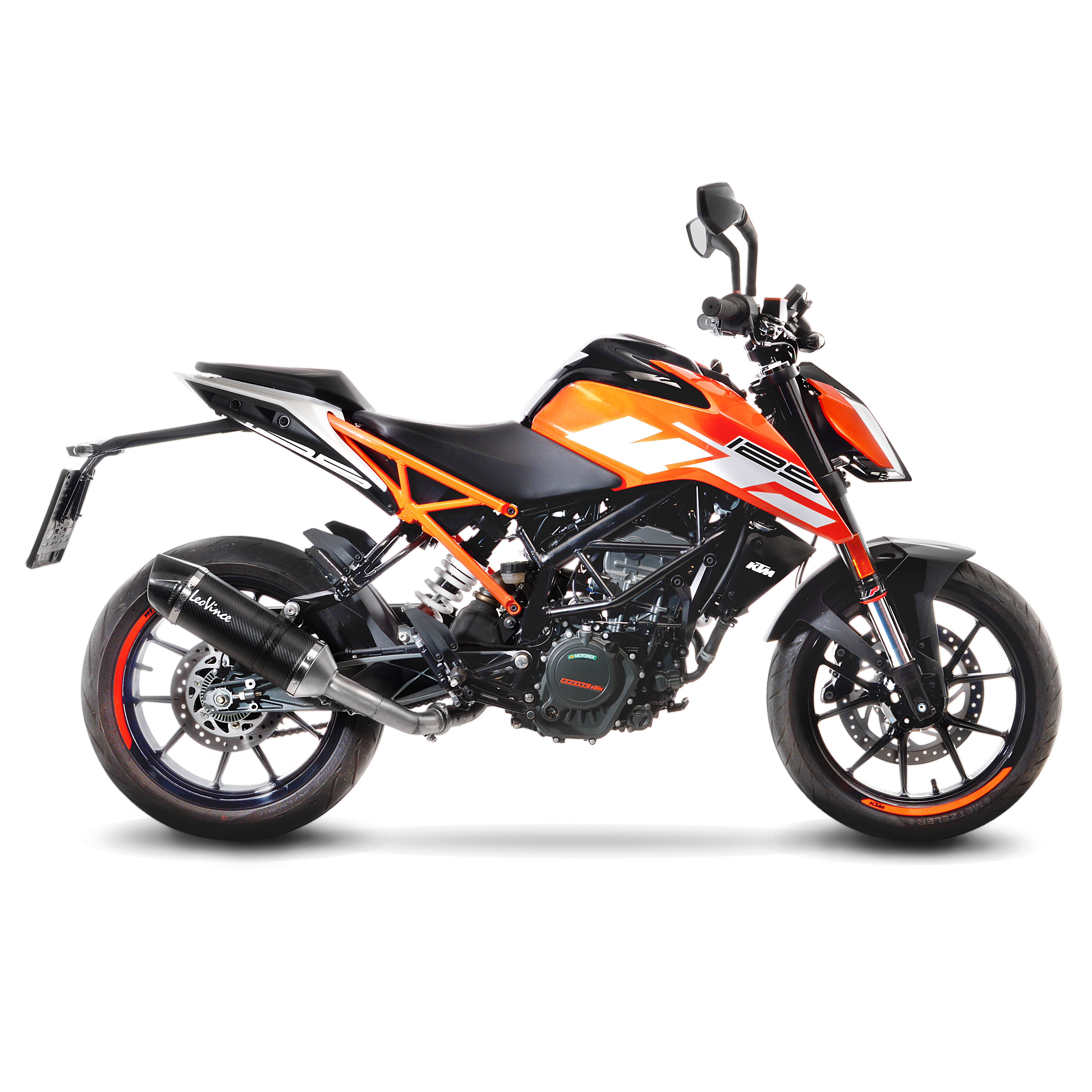 LeoVince uitlaatsysteem SBK LV One Evo 2, carbon, slip on voor KTM Duke / RC (Bj.17-19)