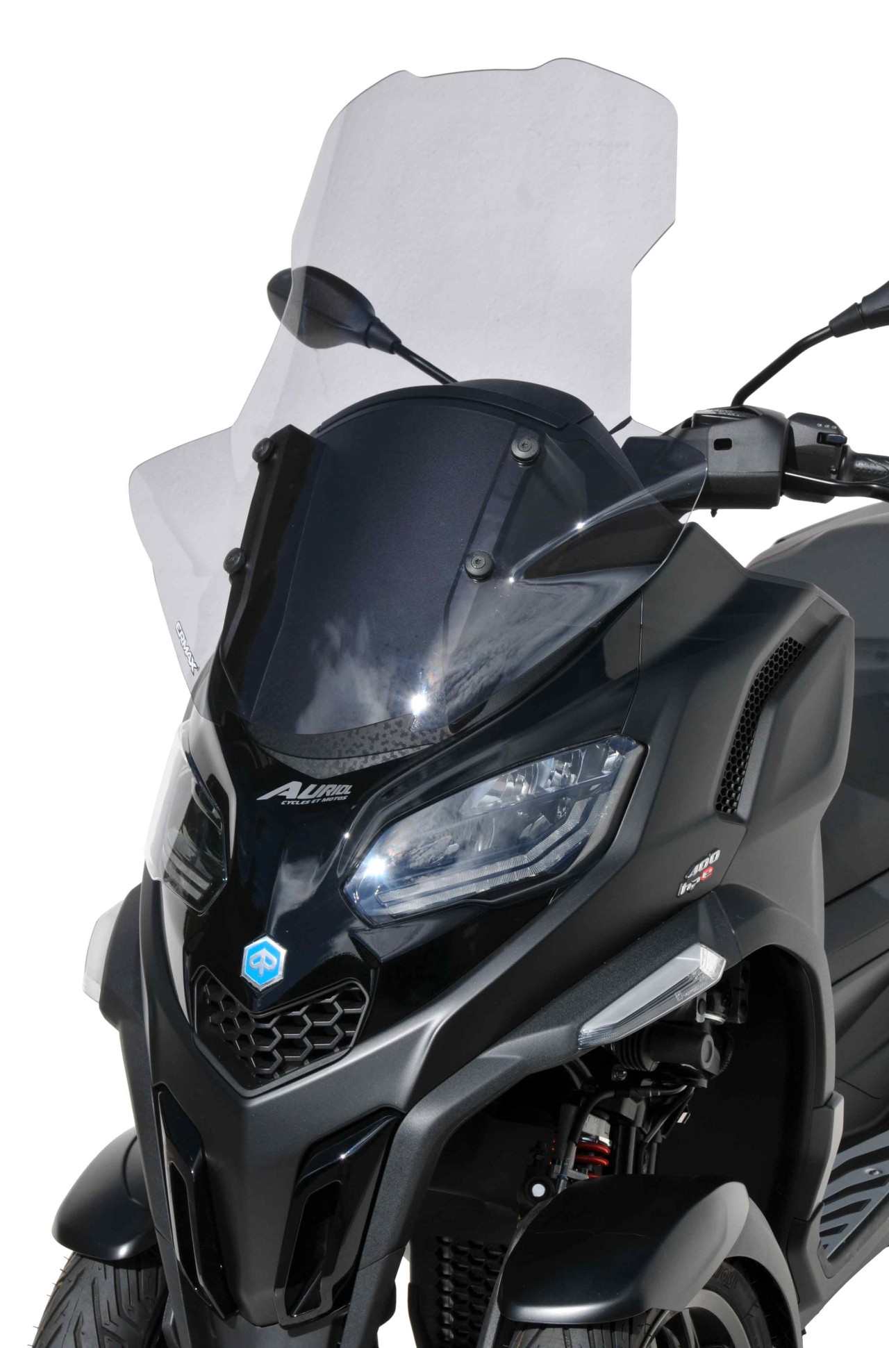 Windscherm ERMAX High Protection met handbescherming voor Piaggio MP3 400 / 530 HPE (22-), grijs