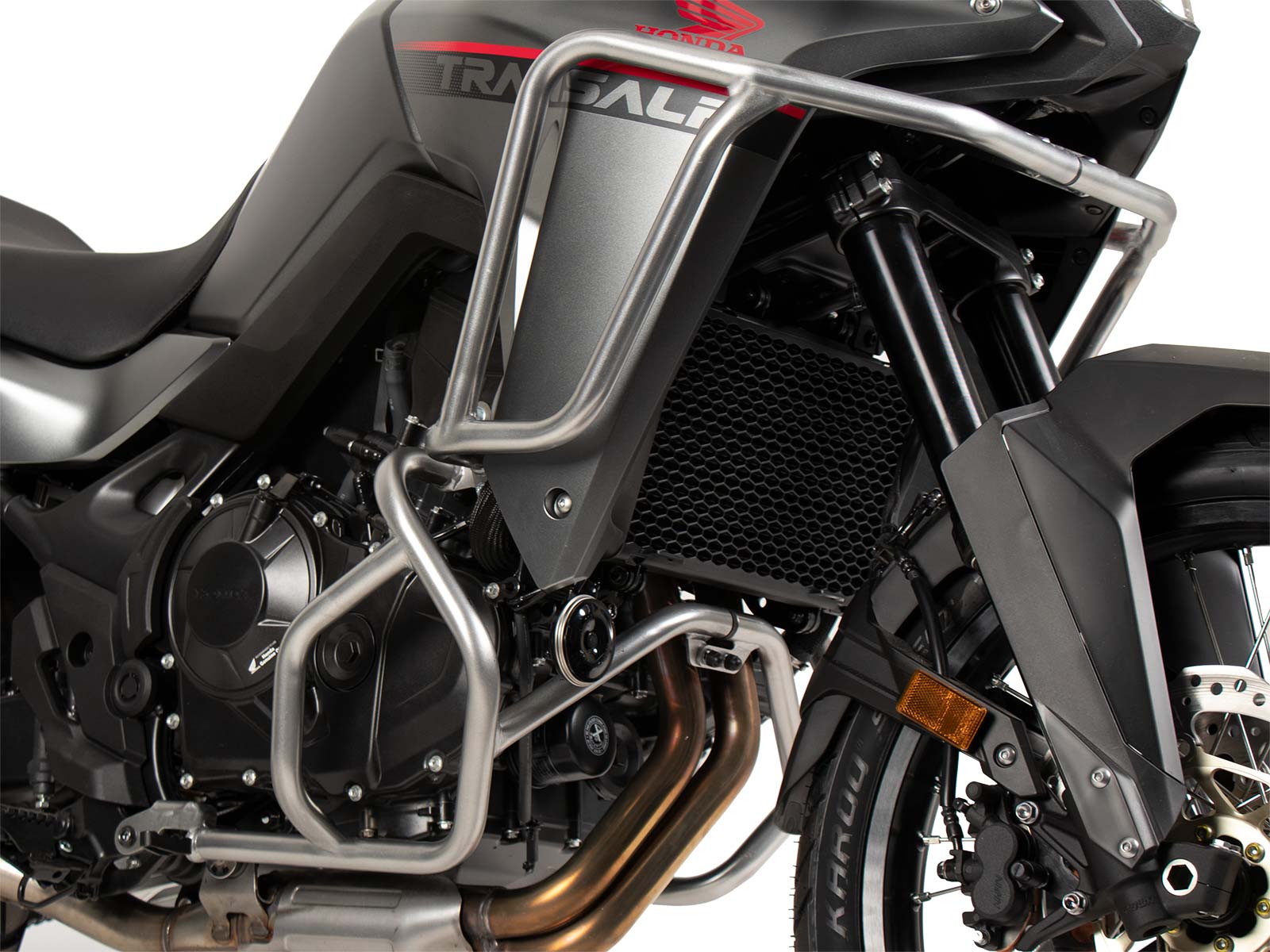 Zilveren tankbeschermbeugel voor Honda XL 750 Transalp / E-Clutch (25-) Hepco & Becker