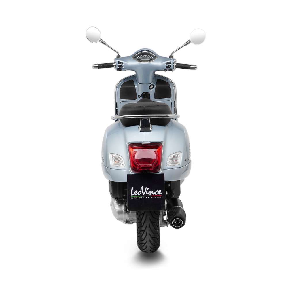 LeoVince uitlaatsysteem SBK Nero voor Vespa GTS 125 /Super, zwart, slip-on, E-certificaat, Euro5
