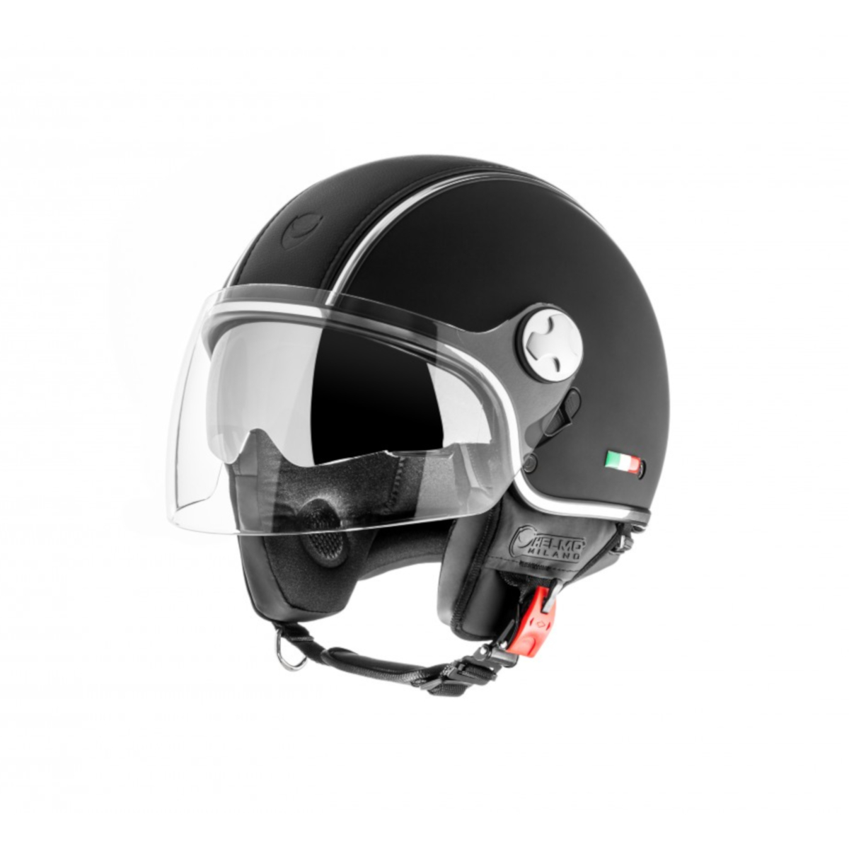 Helmo Milano Demi Jet, PelleDura Premium, zwart mat