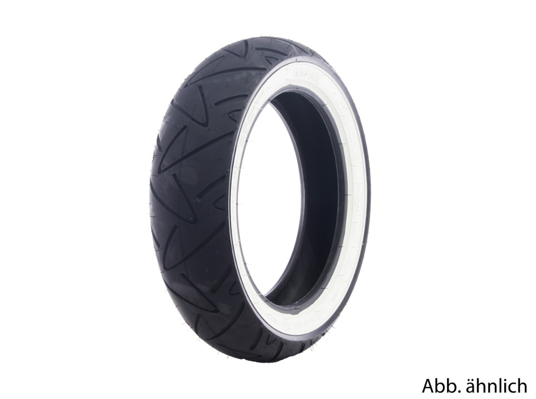Continental band 120/70-12, 58P, TL, whitewall band, twist, voor/achter
