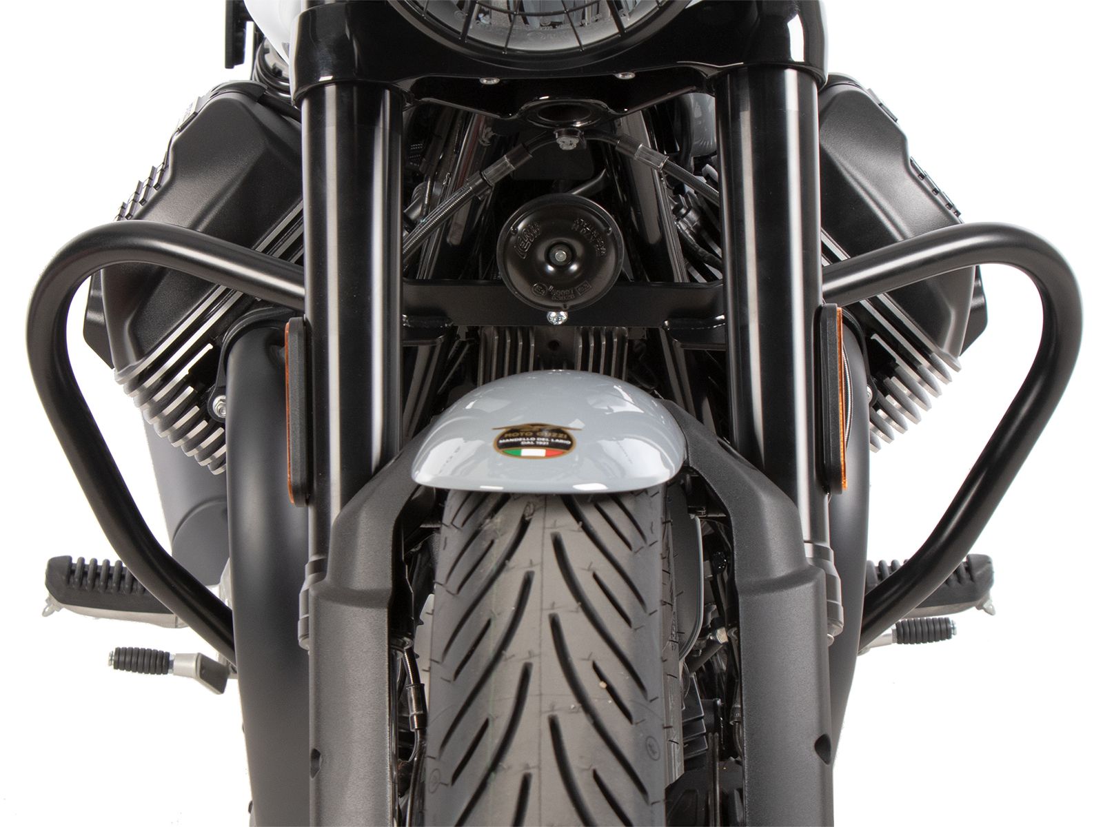 Motorbeschermer zwart voor Moto Guzzi V7 850 Stone (25-) Hepco & Becker