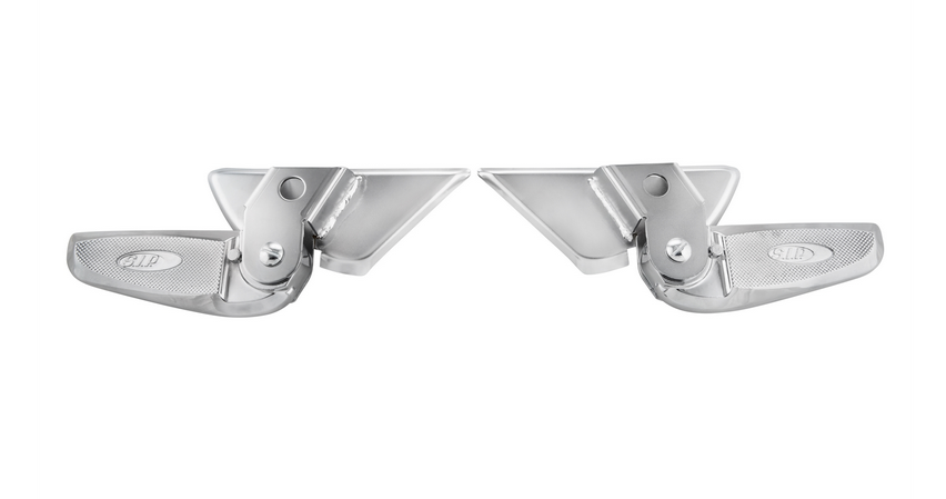 Voetsteunen rechts en links voor Vespa LX /LXV /S 50-150ccm, chroom/chroom
