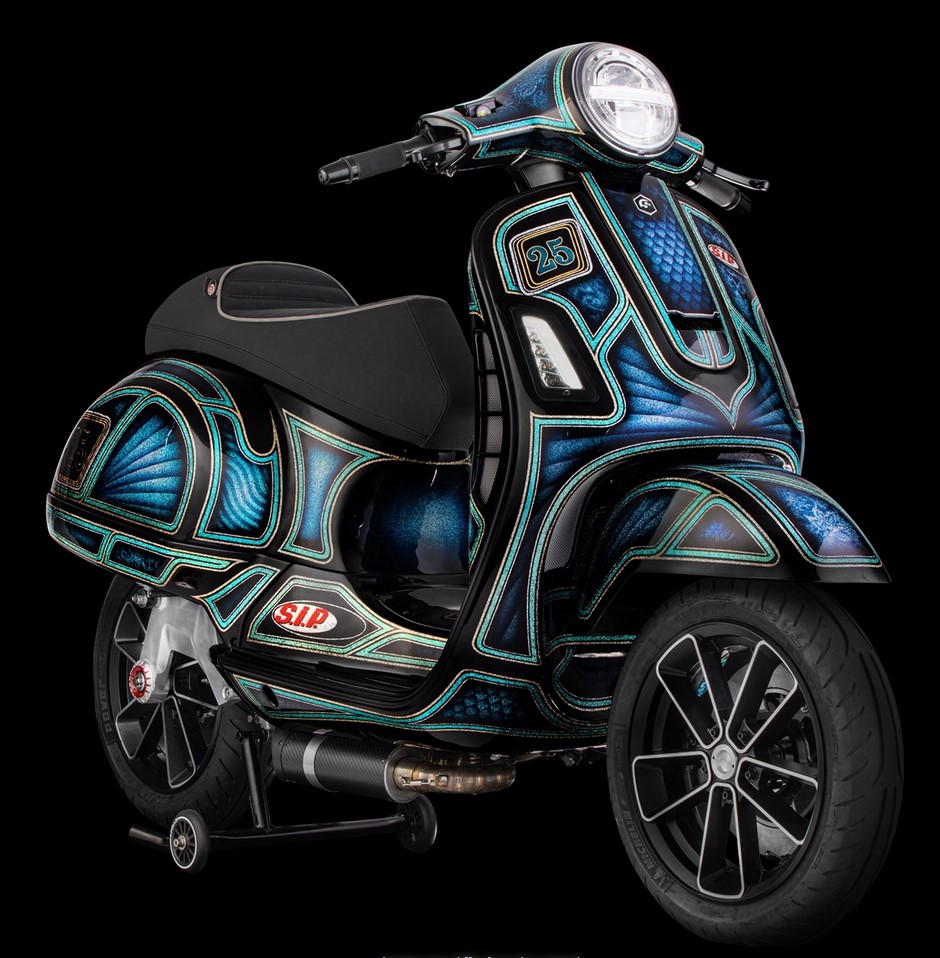 Stofhoes 13" velg vooraan voor Vespa GTS/GTS Super/GTV/GT 125-300ccm, zilver