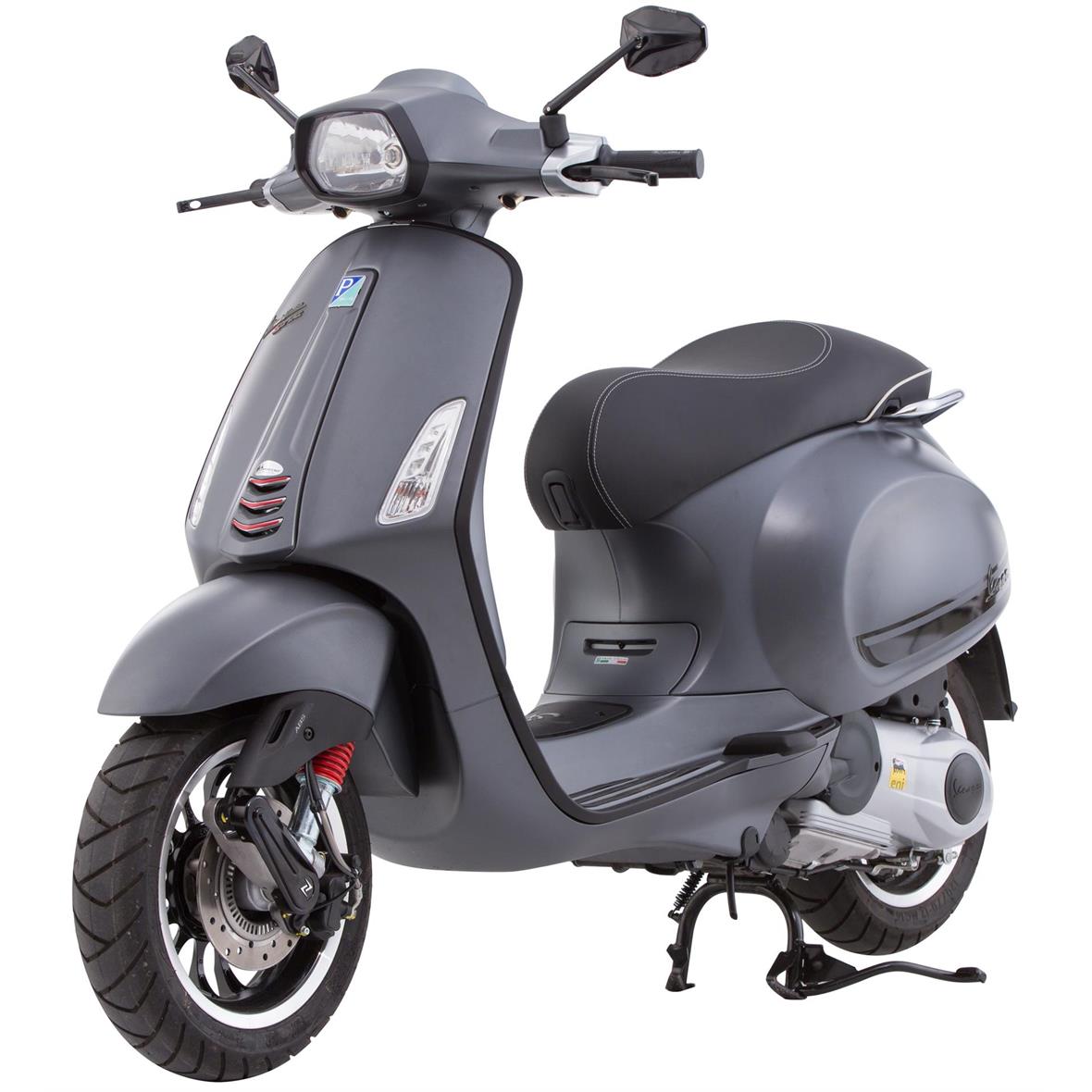 Mono slot buis beenschild zwart mat voor Vespa Primavera/Sprint 50-150ccm