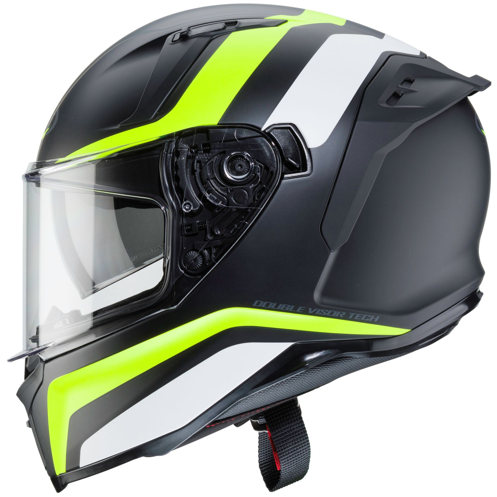 Caberg Helm Avalon Blast, mat-zwart/wit-fluo-geel
