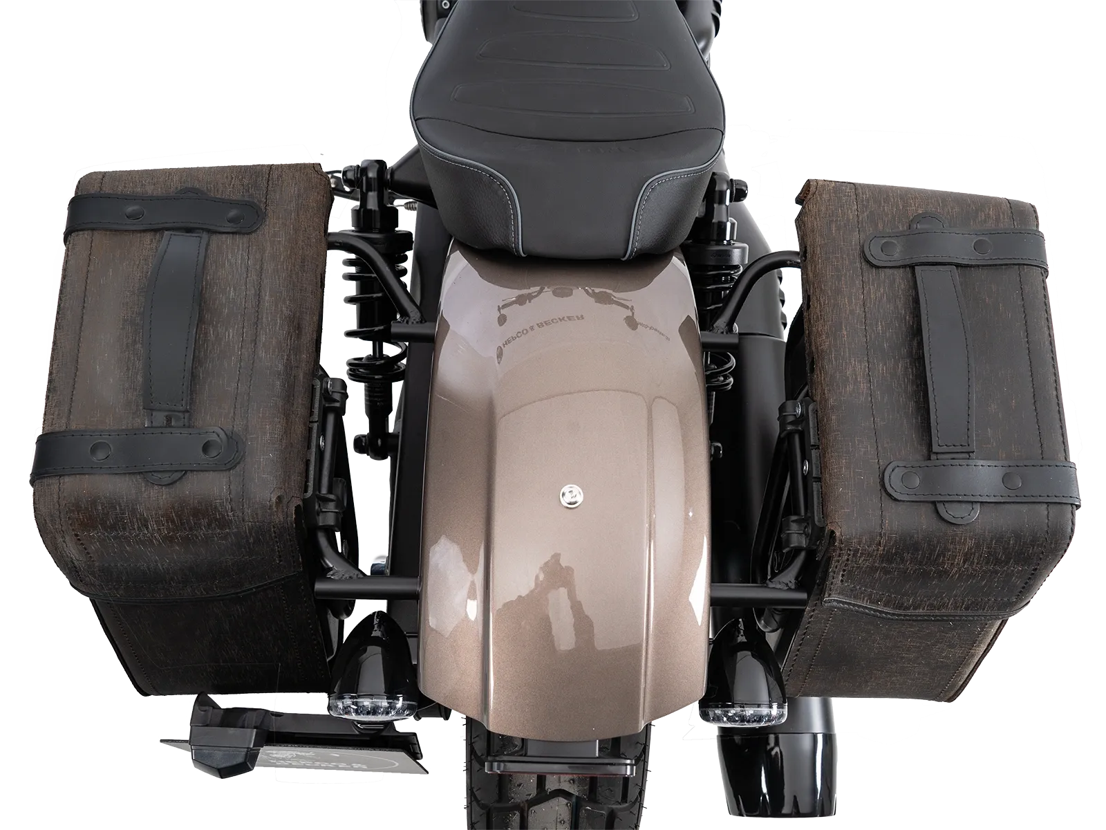 Kniptassenset bruin incl. houder voor Indian Scout Bobber 1250 (25-) Hepco & Becker