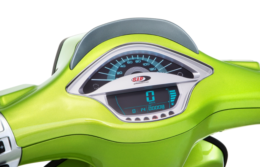 Toerenteller/snelheidsmeter voor Vespa Primavera/Sprint 50-150cc 2T/4T AC, zilver