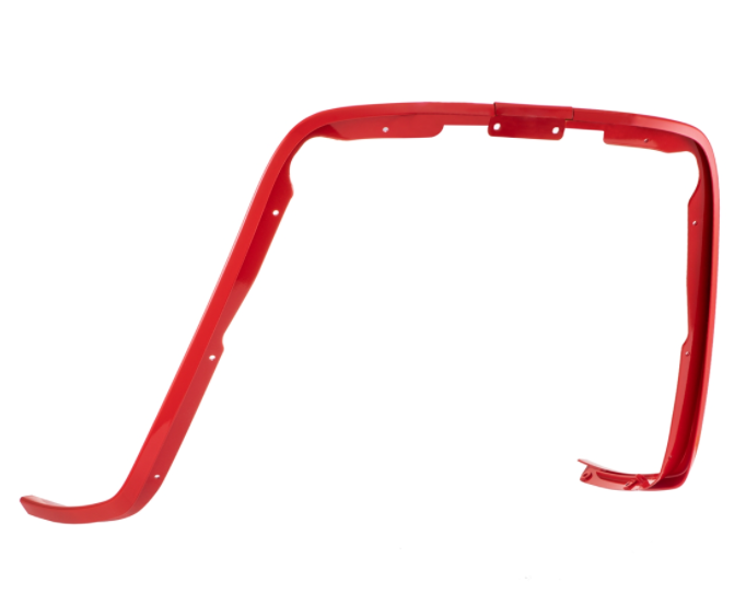 Mono slot buis beenschild rood voor Vespa Primavera/Sprint 50-150ccm