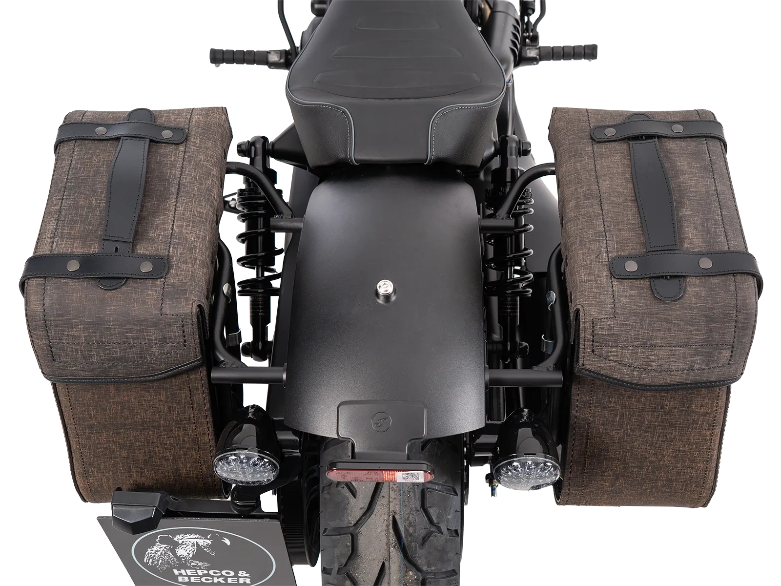 Kniptassenset bruin incl. houder voor Indian Scout Sixty Classic (25-) Hepco & Becker