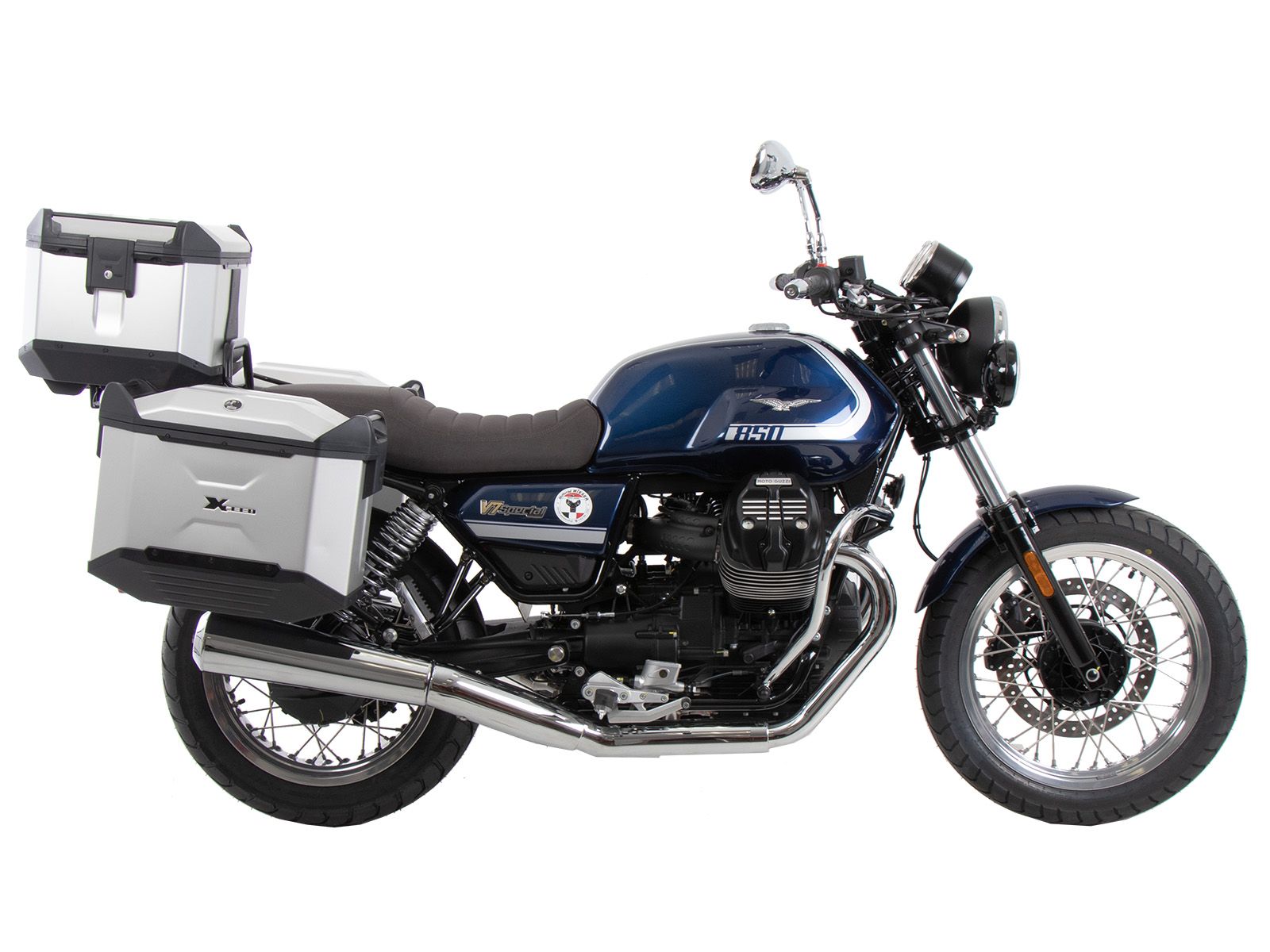 Buisvormig bagagerek Topkoffer drager zwart voor Moto Guzzi V7 850 Special/Stone/Centenario (21-24)