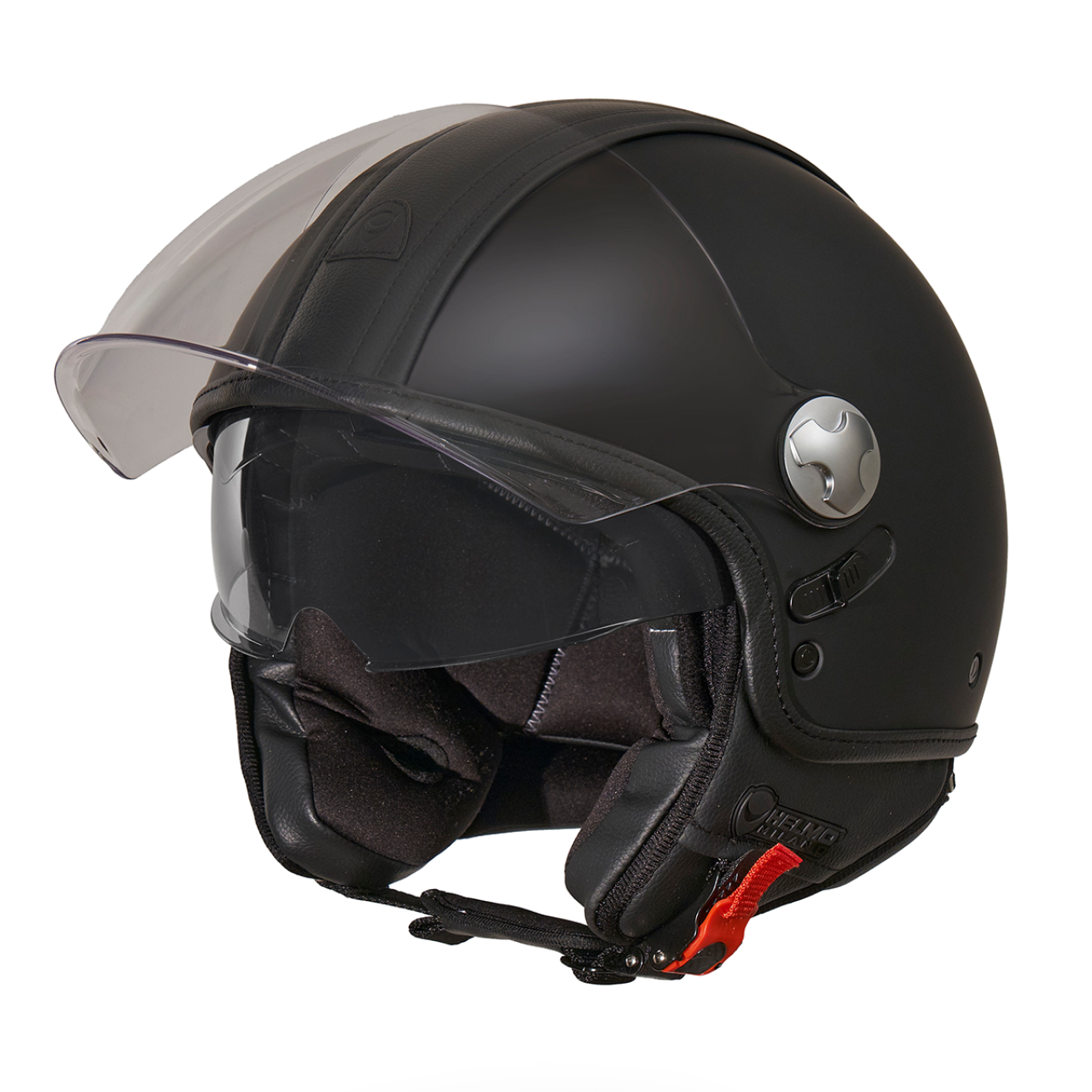 Helmo Milano Demi Jet, PelleDura Premium, zwart mat