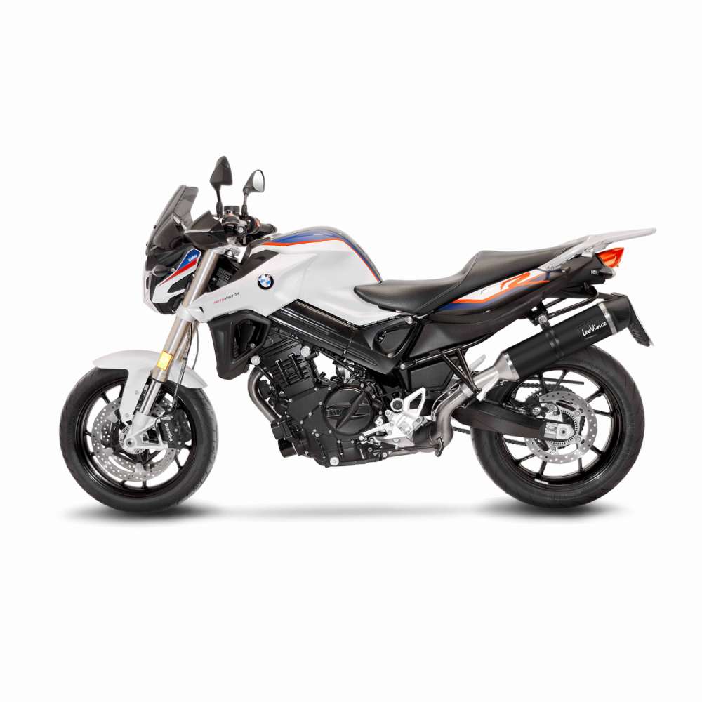 LeoVince uitlaatsysteem LV One Evo voor BMW F 800 GT /R, roestvrij staal zwart, slip on, Euro4, ABE